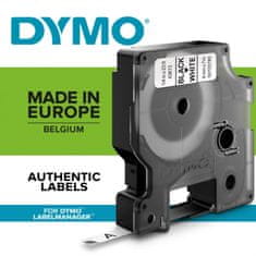 Dymo Trak D1 širine 6 mm, črno-beli