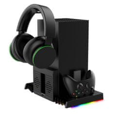 Ipega XBX023S Večnamensko stojalo RGB z možnostjo polnjenja in hlajenjem za Xbox X Series