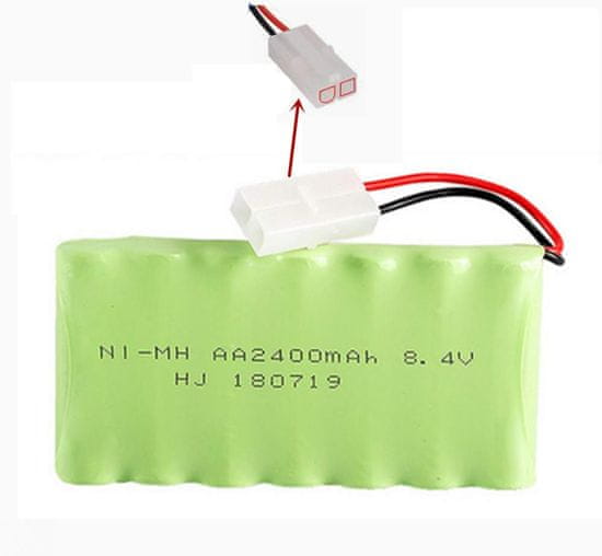 YUNIQUE GREEN-CLEAN RC baterija 8,4V 2400mAh, polnilna baterija Ni-MH AA s Tamiya vtičem za RC avto, RC čoln, RC tank, električna orodja, gospodinjski aparati