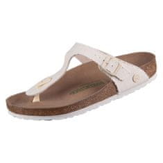 Birkenstock Japanke bela 40 EU Gizeh Rivet Logo Vegan Eggshell Canvas