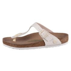 Birkenstock Japanke bela 38 EU Gizeh Rivet Logo Vegan Eggshell Canvas