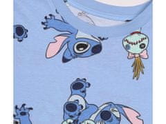 Disney Stitch Disney Modra pižama s kratkimi rokavi, poletna, bombažna ženska pižama S