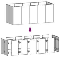 Vidaxl Vrtna visoka greda 200x80x80 cm corten jeklo
