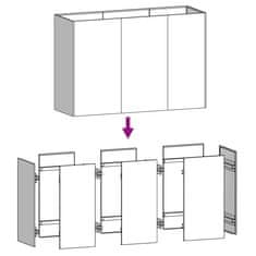 Vidaxl Vrtna visoka greda 120x40x80 cm corten jeklo