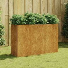 Vidaxl Vrtna visoka greda 120x40x80 cm corten jeklo