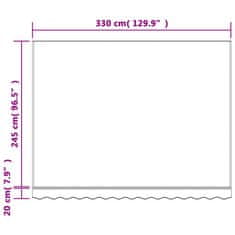 Vidaxl Nadomestna tkanina za tendo večbarvne črte 3,5x2,5 m