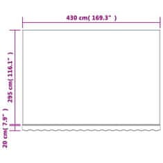 Vidaxl Nadomestna tkanina za tendo večbarvne črte 4,5x3 m