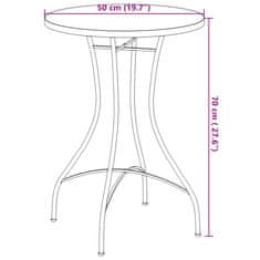 Vidaxl Bistro mizica z mozaikom terakota Ø50x70 cm keramika