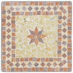 Vidaxl Bistro mizica z mozaikom terakota 60x60x74 cm keramika