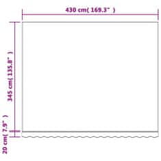 Vidaxl Nadomestna tkanina za tendo večbarvne črte 4,5x3,5 m