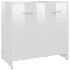 Vidaxl Komplet kopalniškega pohištva 4-delni visok sijaj bele barve