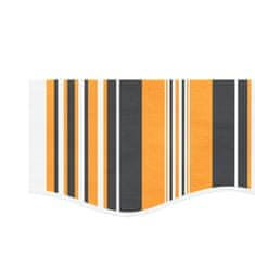 Vidaxl Nadomestna tkanina za tendo volančki rumene in sive črte 3 m