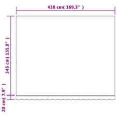 Vidaxl Nadomestna tkanina za tendo večbarvne črte 4,5x3,5 m