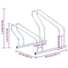 Vidaxl Stojalo za kolo za 2 kolesi prostostoječe pocinkano jeklo