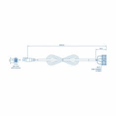 Teltonika napajalni kabel 2m 4pin za hitri priklop PR2FK20M