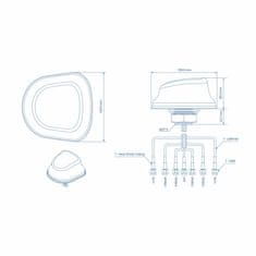 Teltonika antena combo mimo omni 5G/GNSS /WI-FI SMA s kablom 3m PR1KC640