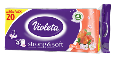  Violeta Strong&Soft toaletni papir, 3-slojni, breskev, 20/1 