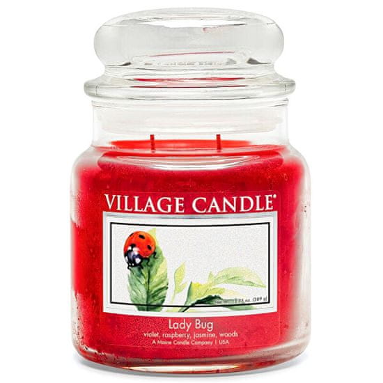 Village Candle Dišeča sveča v kozarcu Pikapolonica (Lady Bug) 389 g