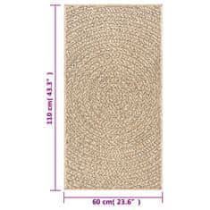 Vidaxl Preproga ZIZUR 60x110 cm videz jute notranja in zunanja