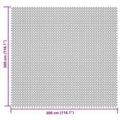 Vidaxl Podloga za kampiranje krem 3x3 m