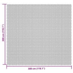 Vidaxl Podloga za kampiranje svetlo siva 3x3 m
