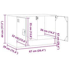 Vidaxl TV omarica bela 67x39x44 cm jeklo