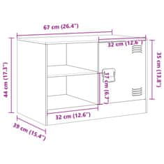 Vidaxl TV omarica 2 kosa črna 67x39x44 cm jeklo