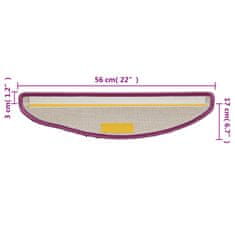 Vidaxl Preproge za stopnice 15 kosov 56x17x3 cm vijolične