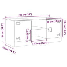 Vidaxl TV omarica roza 99x39x44 cm jeklo