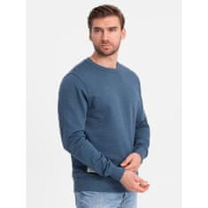 OMBRE Moška majica z okroglim vratom BASIC temno modra MDN125407 XXL