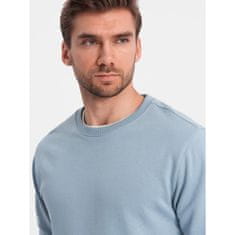 OMBRE Moška majica z okroglim vratom BASIC modra MDN125409 L