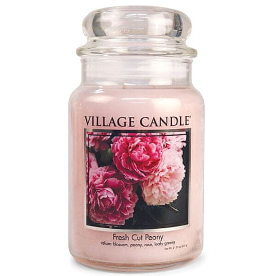 Village Candle Dišeča sveča v kozarcu Fresh Cut Peonies (Fresh Cut Peony) 602 g