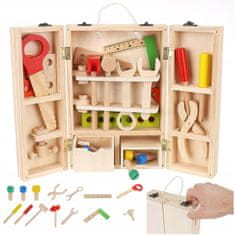 Northix Lesena škatla za orodje za otroke 