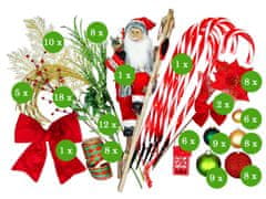LAALU.cz Komplet božičnih okraskov 169 kosov v škatli SANTA CLAUS za božično drevo 240-270 cm