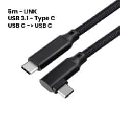 LEGIT Quest 3, Quest 3S, Quest 2 ali PICO 4 USB-C kotni kabel 5m