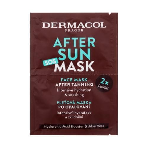 Dermacol After Sun SOS Mask vlažilna in pomirjajoča maska za obraz za nego po sončenju