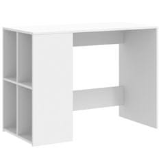 Vidaxl Pisalna miza bela 102x50x75 cm inženirski les