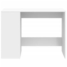 Vidaxl Pisalna miza bela 102x50x75 cm inženirski les