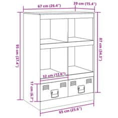 Vidaxl Visoka omarica antracitna 67x39x95 cm jeklo