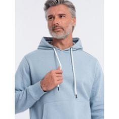 OMBRE Moška majica s kapuco kenguru modra MDN125440 S