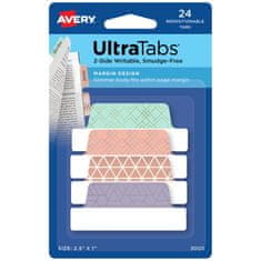 Avery Zweckform samolepilni označevalci strani UltraTabs 30123, 63.5 x24.4 mm, vzorčasti jezički, 24 označevalcev/zavitek