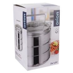 Orion 3x1300 ml inox lunch box posoda za hrano z ročajem