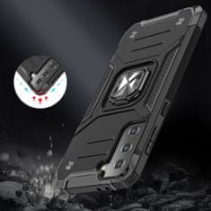 WOZINSKY WOZINSKY RING ARMOR ARMORED HYBRID CASE COVER + MAGNETNO DRŽALO ZA SAMSUNG GALAXY S22 SREBRNA