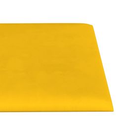 Vidaxl Stenski paneli 12 kosov rumeni 60x15 cm žamet 1,08 m²