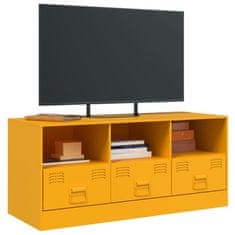 Vidaxl TV omarica gorčično rumena 99x39x44 cm jeklo