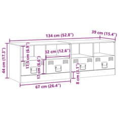 Vidaxl TV omarica 2 kosa olivno zelena 67x39x44 cm jeklo