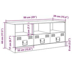 Vidaxl TV omarica črna 99x39x44 cm jeklo