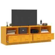 Vidaxl TV omarica 2 kosa gorčično rumena 67x39x44 cm jeklo