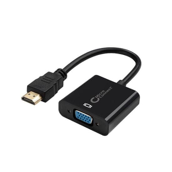 MicroConnect Adapter MicroConnect HDMI - VGA M/F, črn