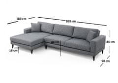 Atelier Del Sofa Kotna raztegljiva sedežna garnitura